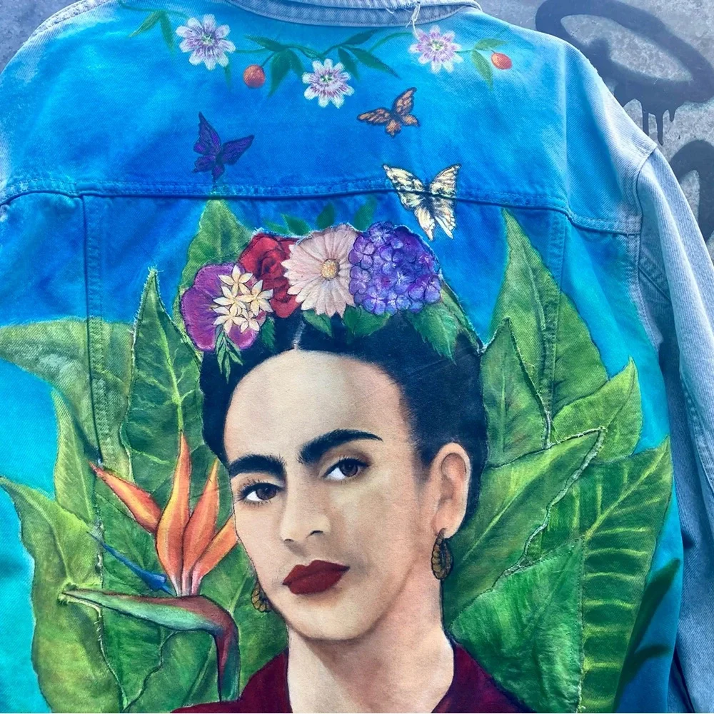 Hand Painted Frida Kahlo Jacket - Picture 11 of 16